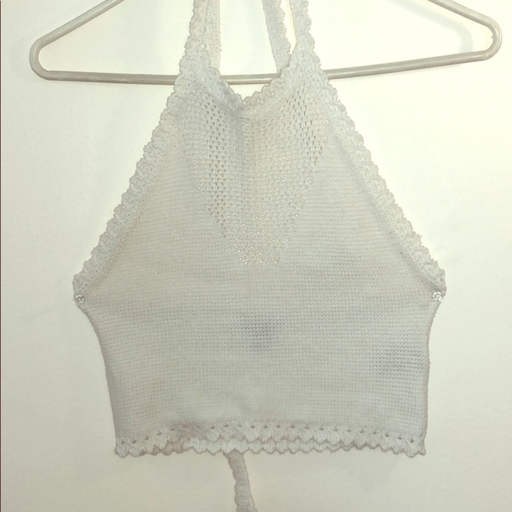 White halter top